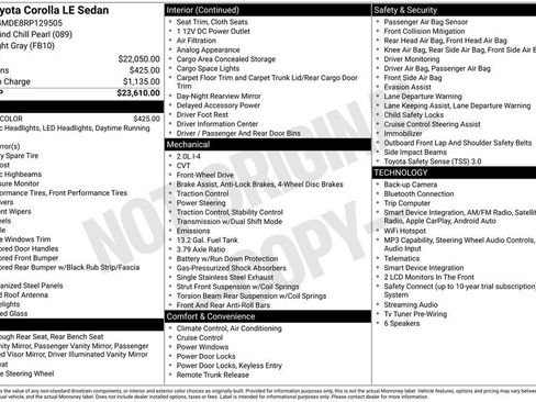 Certified 2024 Toyota Corolla LE FWD image 28