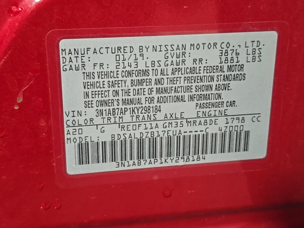 Used 2019 Nissan Sentra SV FWD image 15
