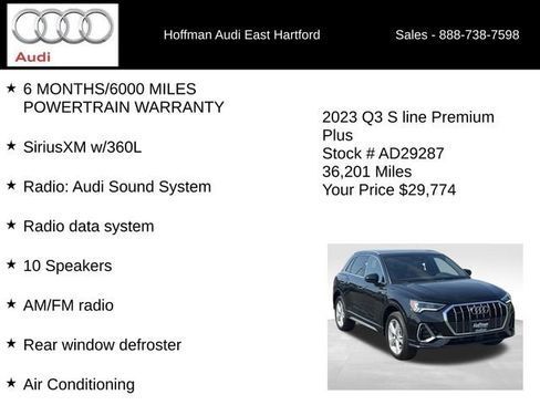 Certified 2023 Audi Q3 2.0T Premium Plus w/ Premium Plus Package AWD/4WD image 24