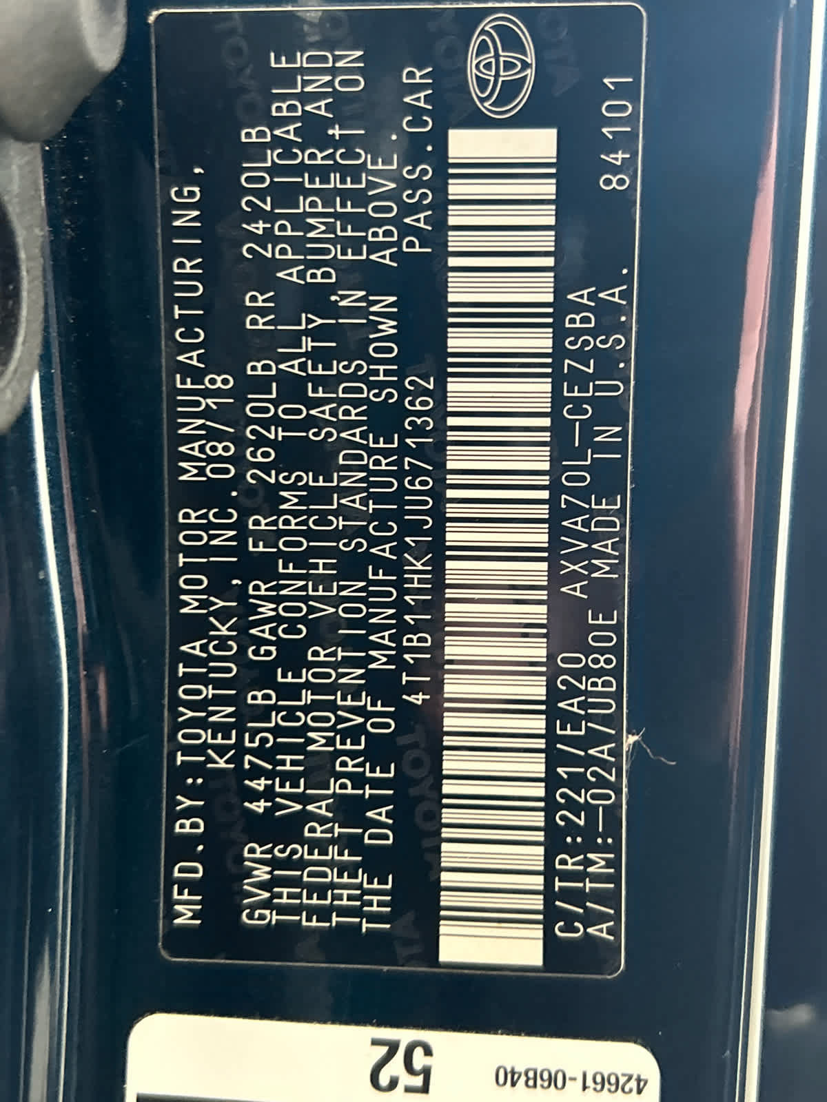 Used 2018 Toyota Camry SE FWD image 26