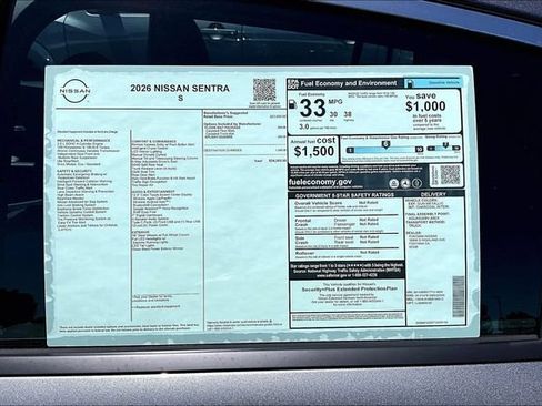 New 2026 Nissan Sentra S w/ Floor Mat Package FWD image 12