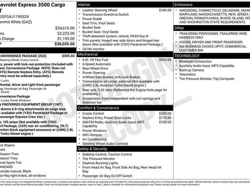 Used 2018 Chevrolet Express 3500 w/ Driver Convenience Package image 15