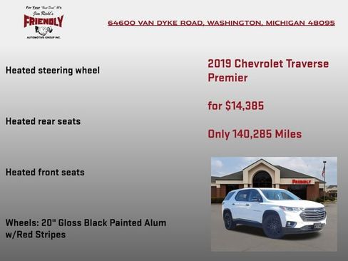 Used 2019 Chevrolet Traverse Premier w/ Redline Edition image 10
