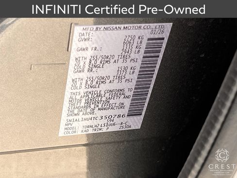 Certified 2026 INFINITI QX60 Autograph w/ Autograph Tech Package AWD/4WD image 34