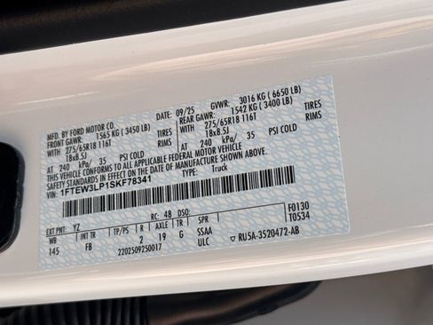 New 2025 Ford F150 XLT w/ Equipment Group 302A MID image 30