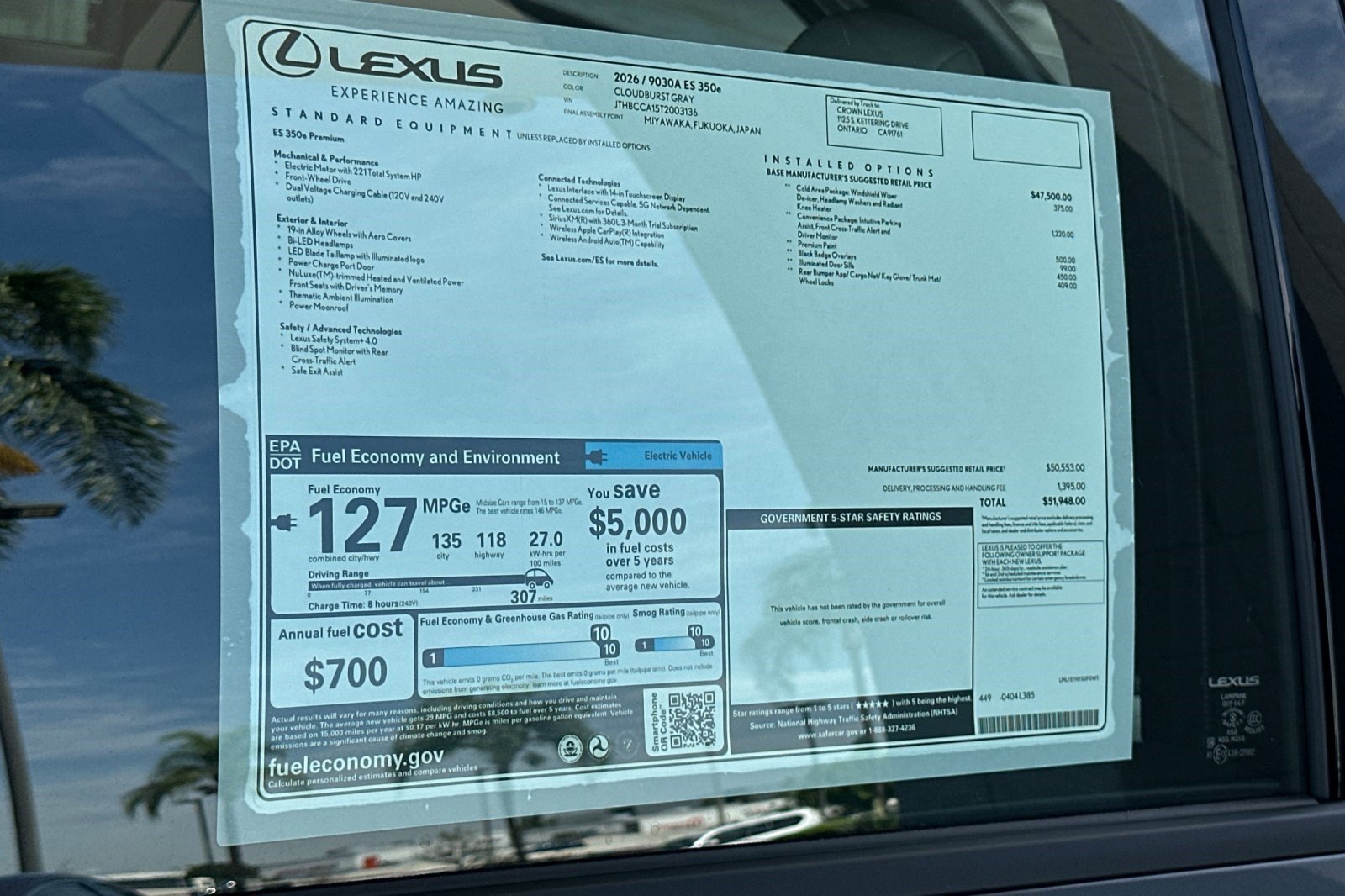 New 2026 Lexus ES 350e w/ Convenience Package FWD image 28