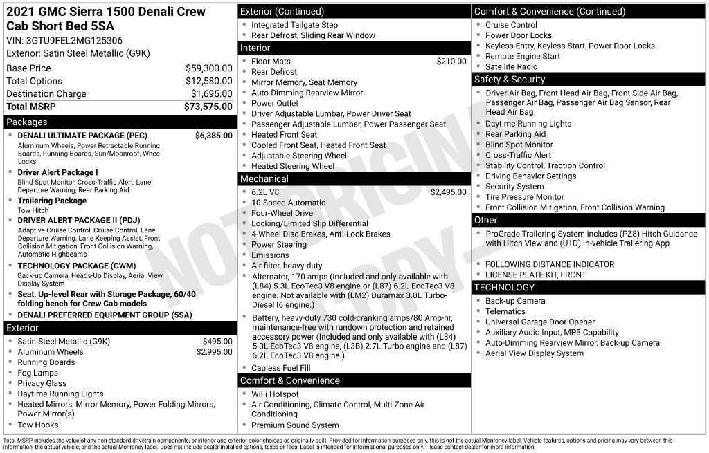 Used 2021 GMC Sierra 1500 Denali w/ Denali Ultimate Package AWD/4WD image 38