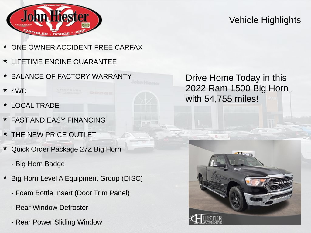 Used 2022 RAM 1500 Big Horn w/ Trailer Tow Group AWD/4WD image 6