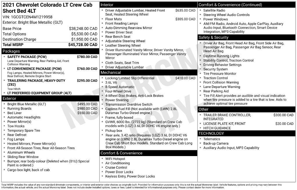 Used 2021 Chevrolet Colorado LT w/ Safety Package AWD/4WD image 5