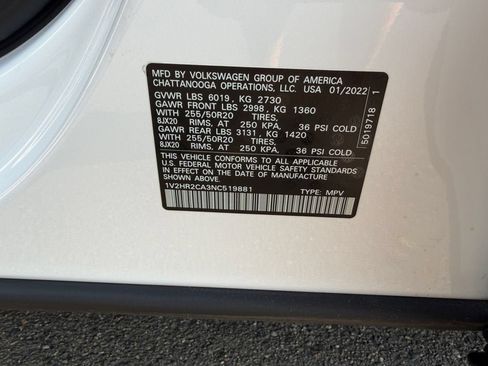 Used 2022 Volkswagen Atlas SE AWD/4WD image 35