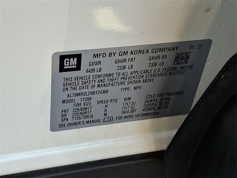 Certified 2022 Chevrolet TrailBlazer LT w/ Driver Confidence Package image 24