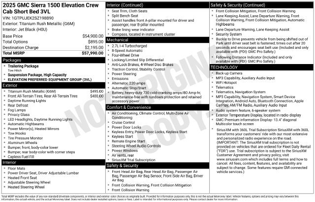 Certified 2025 GMC Sierra 1500 Elevation AWD/4WD image 5