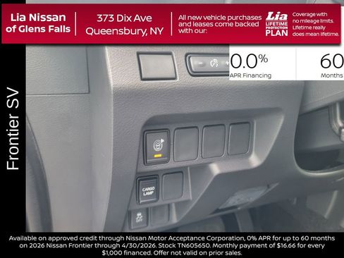 New 2026 Nissan Frontier SV w/ Tow Package image 16