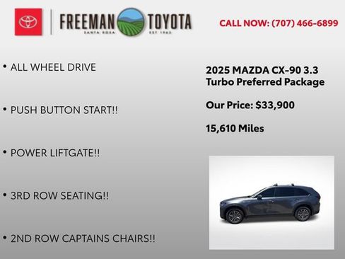 Used 2025 MAZDA CX-90 3.3 Turbo w/ Preferred Package AWD/4WD image 9