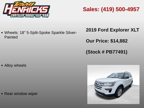 Used 2019 Ford Explorer XLT w/ Class III Trailer Tow Package AWD/4WD image 14