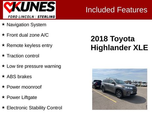Used 2018 Toyota Highlander XLE image 2
