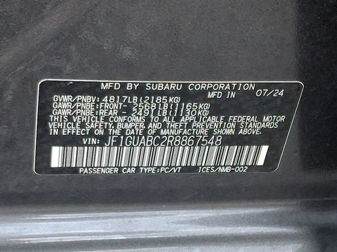 Certified 2024 Subaru Impreza 2.0i w/ Popular Package #1A AWD/4WD image 26