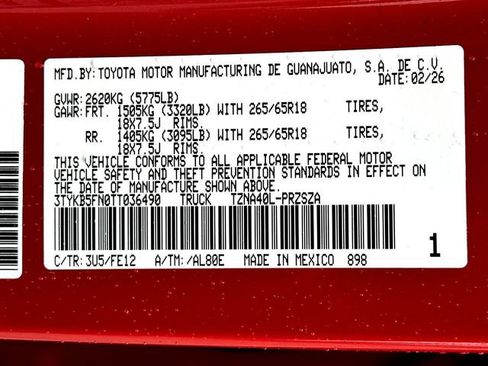 New 2026 Toyota Tacoma TRD Sport image 26