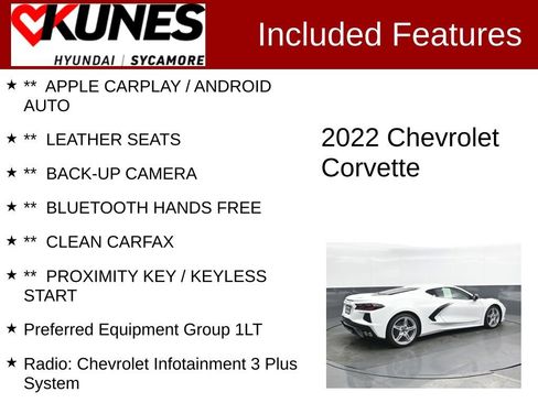 Used 2022 Chevrolet Corvette Stingray Coupe w/ 1LT RWD image 2