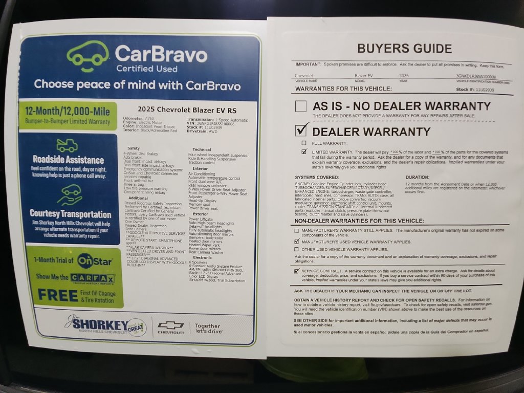 Used 2025 Chevrolet Blazer EV RS w/ Super Cruise Package AWD/4WD image 33