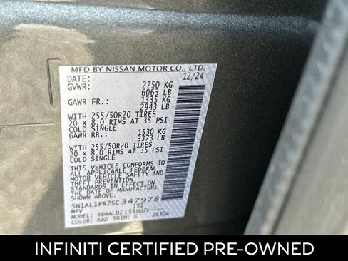 Certified 2025 INFINITI QX60 Luxe w/ Vision Package image 30