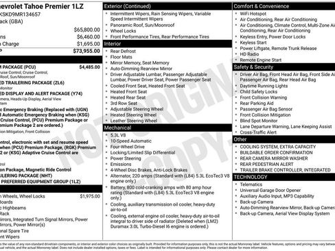 Used 2021 Chevrolet Tahoe Premier w/ Premium Package AWD/4WD image 38