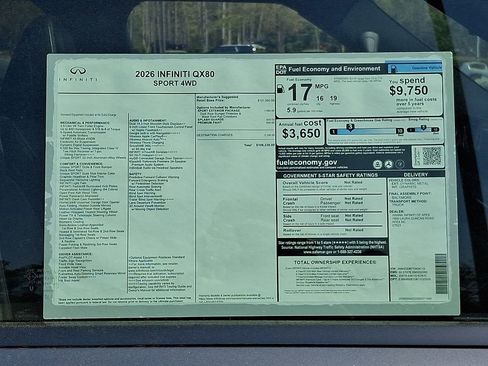 New 2026 INFINITI QX80 4WD w/ Sport Exterior Package image 19