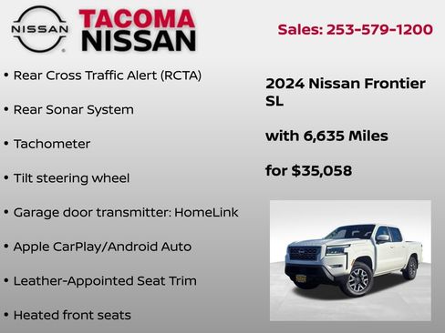 Certified 2024 Nissan Frontier SL w/ Technology Package image 37