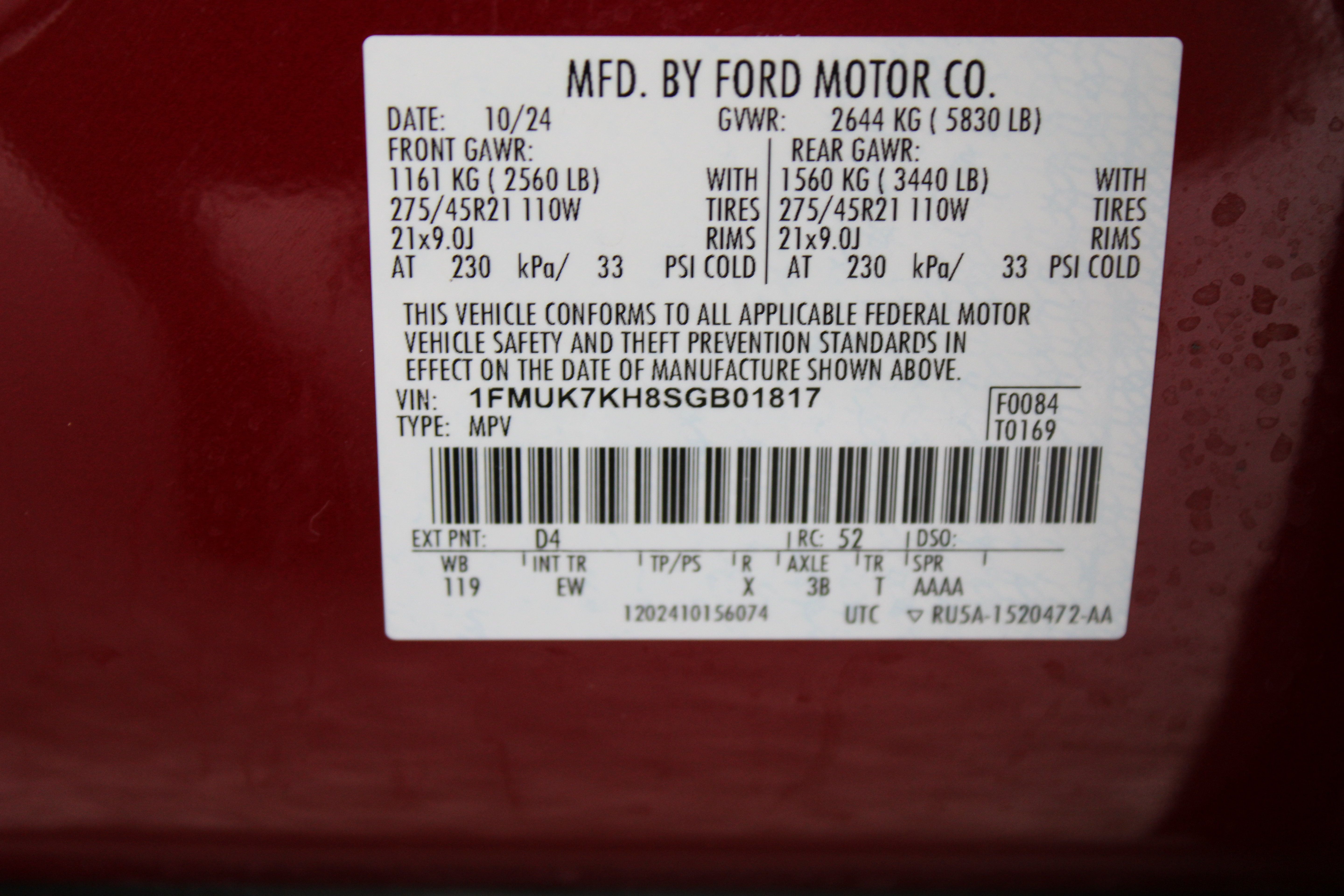 Used 2025 Ford Explorer ST-Line w/ Premium Package RWD image 43