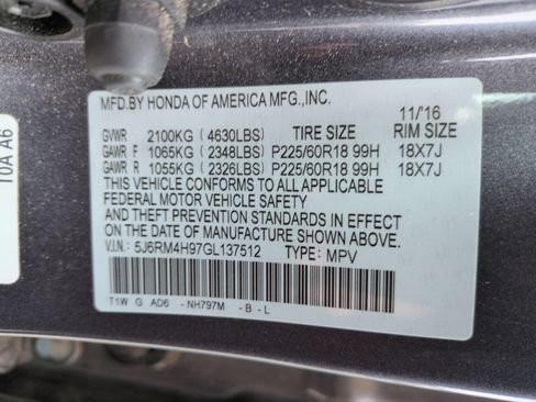 Used 2016 Honda CR-V Touring image 36