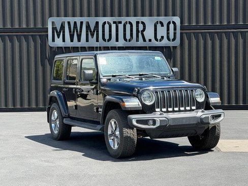 Used 2021 Jeep Wrangler Unlimited Sahara w/ Uconnect 4C Nav & Sound Group AWD/4WD image 1