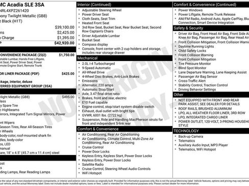 Used 2023 GMC Acadia SLE w/ Driver Convenience Package image 44