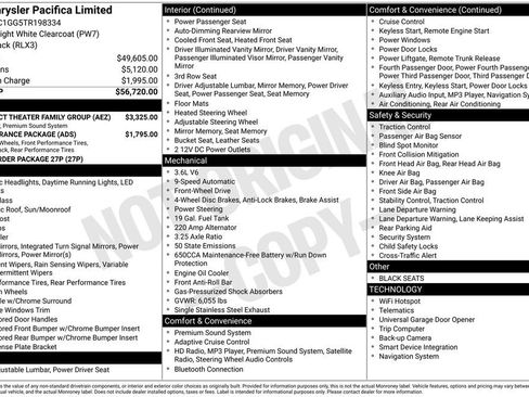 New 2026 Chrysler Pacifica Limited w/ Uconnect Theater Family Group image 40