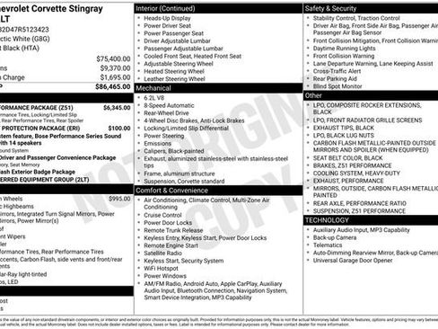 Certified 2024 Chevrolet Corvette Stingray Preferred Cpe w/ Z51 Performance Package RWD image 5