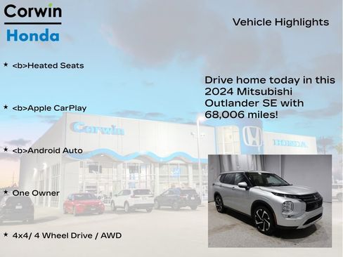 Used 2024 Mitsubishi Outlander SE image 6