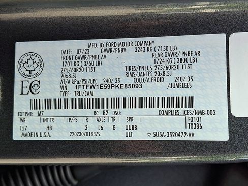 Used 2023 Ford F150 Lariat w/ Equipment Group 502A High AWD/4WD image 34