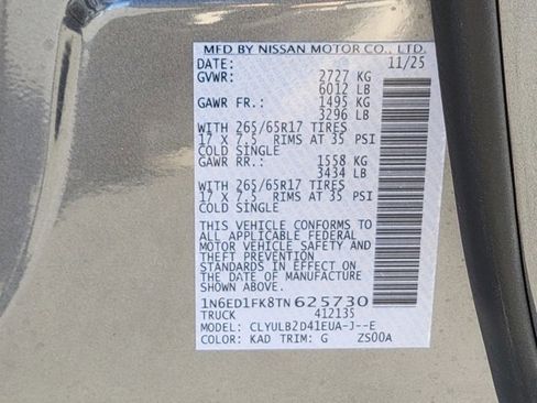 New 2026 Nissan Frontier SV image 12