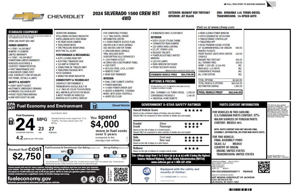 Used 2024 Chevrolet Silverado 1500 RST w/ Convenience Package II AWD/4WD image 5