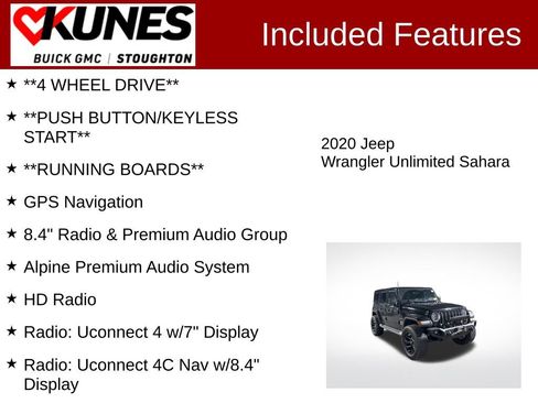 Used 2020 Jeep Wrangler Unlimited Sahara w/ Dual Top Group image 3