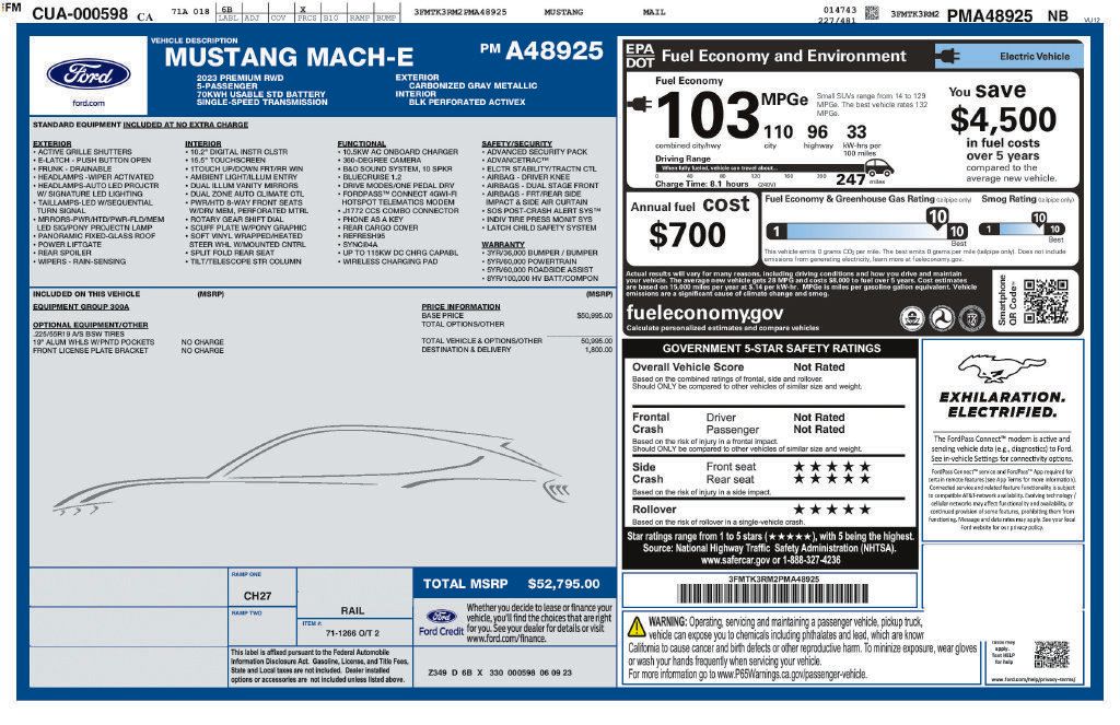 Used 2023 Ford Mustang Mach-E Premium RWD image 6