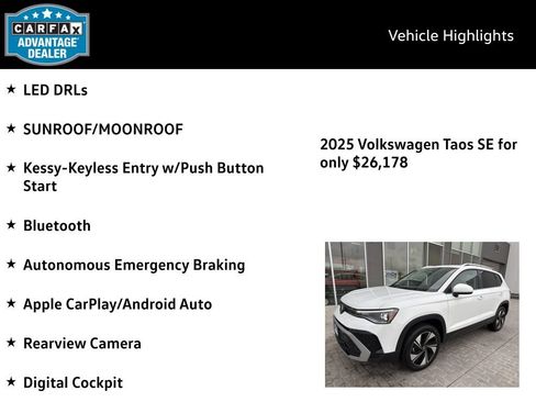 Certified 2025 Volkswagen Taos SE image 4