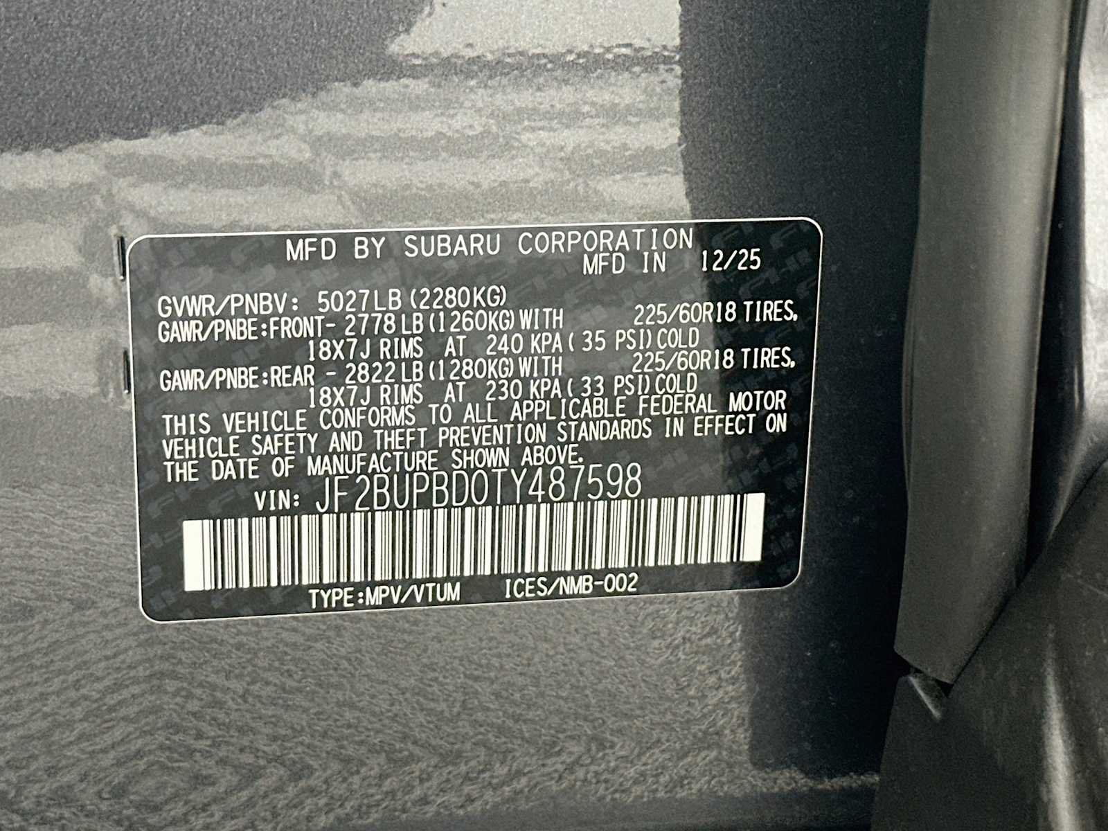 Certified 2026 Subaru Outback Premium AWD/4WD image 31