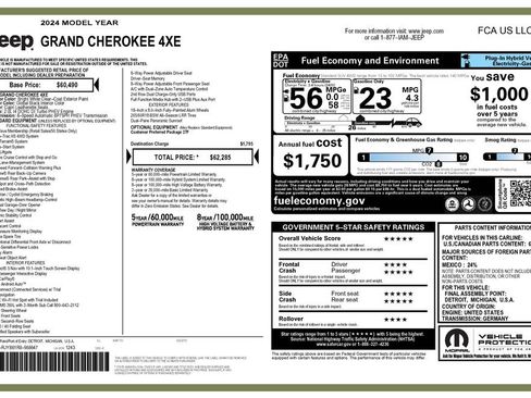Used 2024 Jeep Grand Cherokee Limited 4xe AWD/4WD image 4