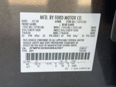 Used 2019 Ford Edge Titanium w/ Equipment Group 301A image 19