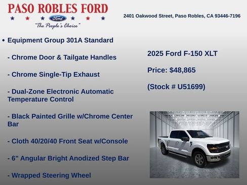 Used 2025 Ford F150 XLT w/ Equipment Group 301A Standard AWD/4WD image 6