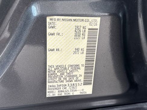 Used 2016 Nissan Altima 2.5 S w/ Power Driver Seat Package image 17