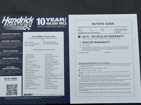 Used 2019 BMW X5 xDrive40i w/ Convenience Package image 37