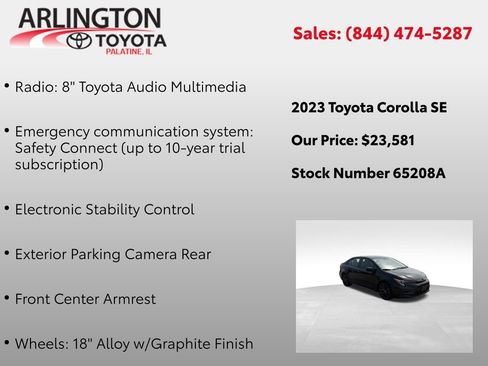 Used 2023 Toyota Corolla SE image 4
