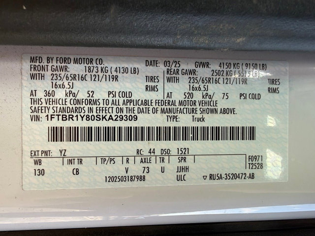 Certified 2025 Ford Transit 250 Low Roof w/ Exterior Upgrade Package RWD image 22