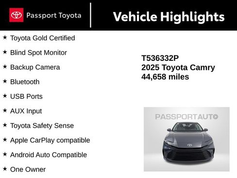 Certified 2025 Toyota Camry LE w/ Convenience Package FWD image 15